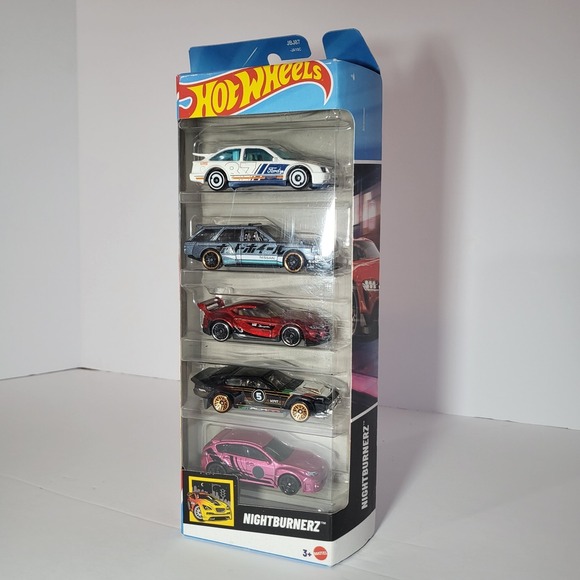 Hot Wheels Other - Hot Wheels Night Burnerz 5 Pack Ford Sierra Toyota GR Supra NIB